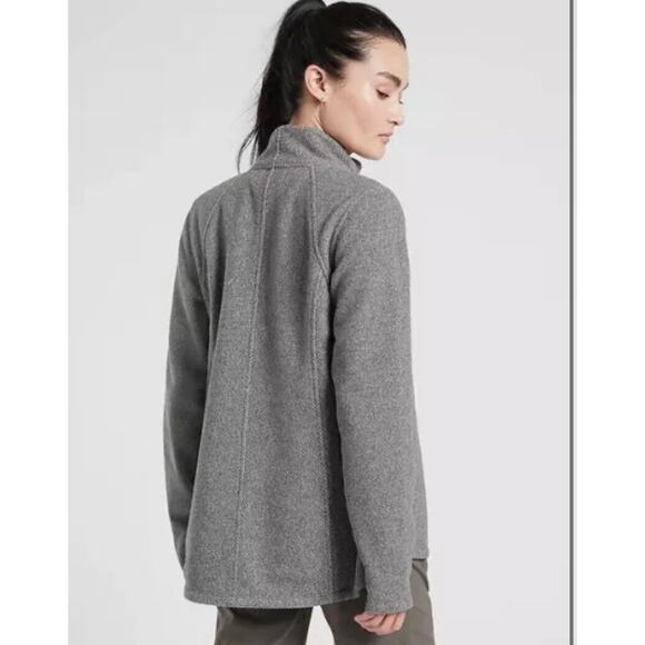 Athleta Stroll Fleece Full Zip Jacket Women's Size Medium Gray Hike Outdoor Walk - Picture 2 of 10